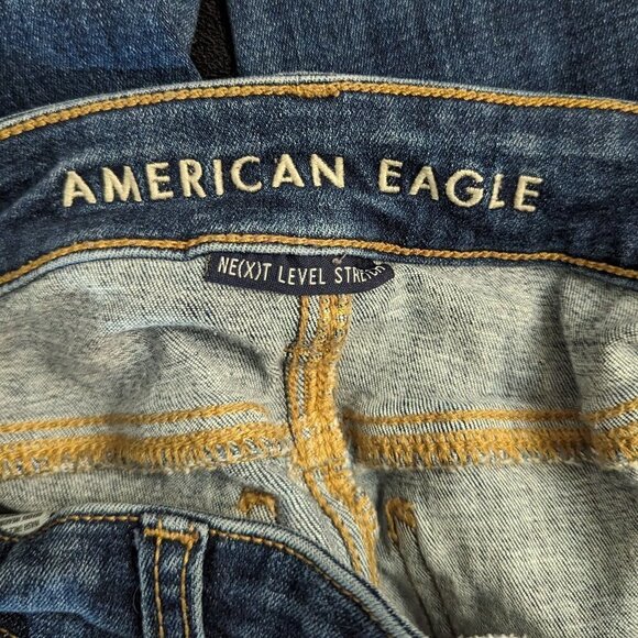 American Eagle Next Level Curvy Patched High-Waisted Jegging 00 - Picture 6 of 7